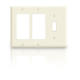 Leviton 80731-W 3-Gang 1-Toggle 2-Decora/GFCI Device Combination Wallplate